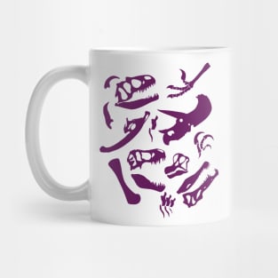 Dinosaur Bones (Purple) Mug